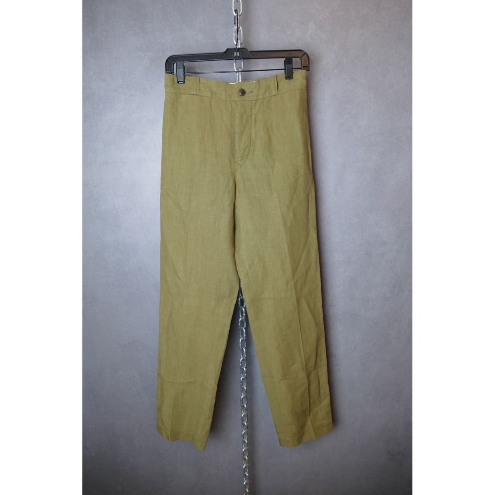 Nigel Cabourn Womens Tan Linen Blend Trousers Size 10‎ Buckleback